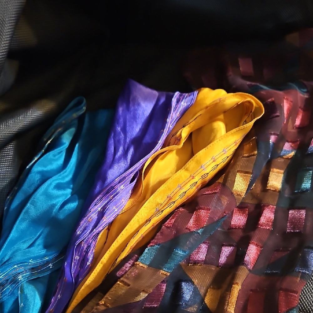 Elegant Multicolor Silk Scarf Collection